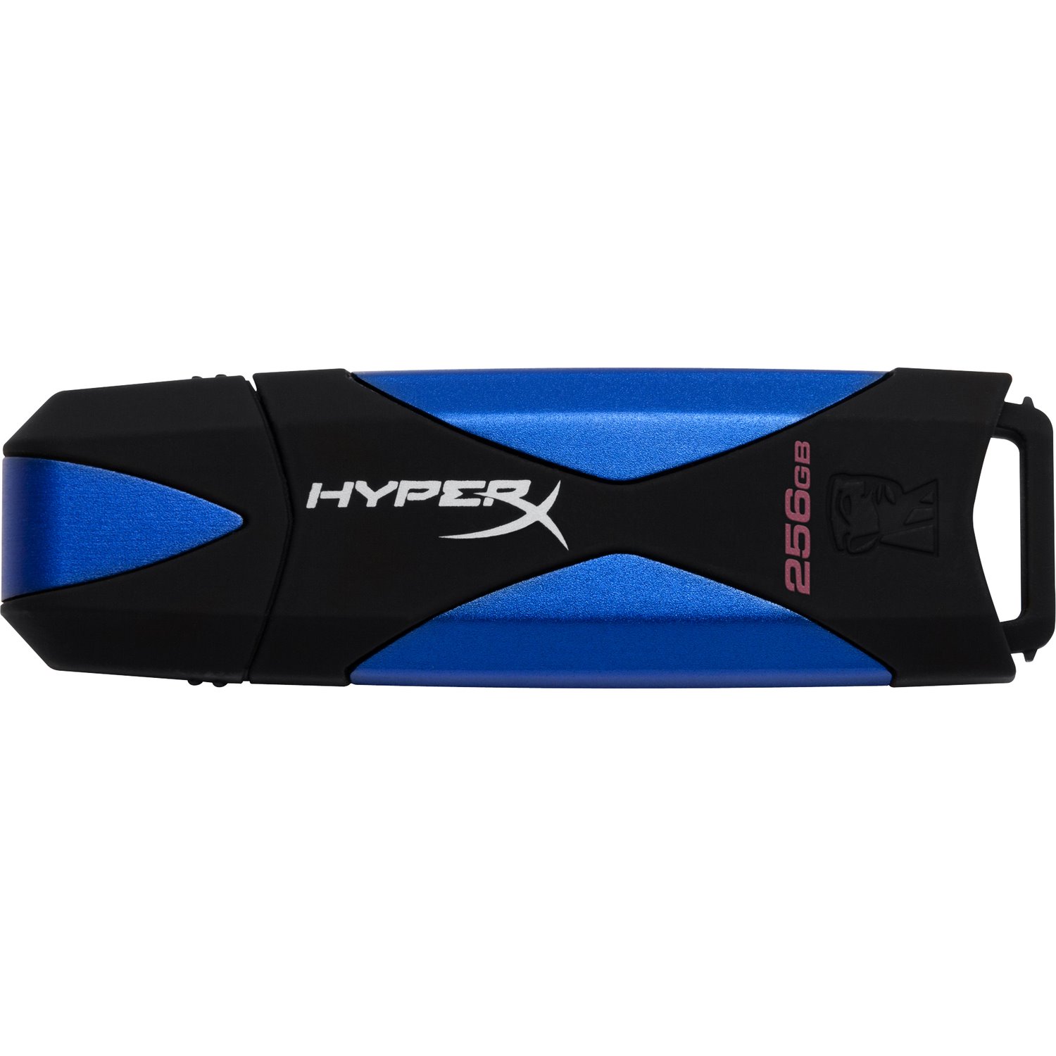 Kingston DataTraveler HyperX 256 GB USB 3.0 Rugged Flash Drive - Blue, Black