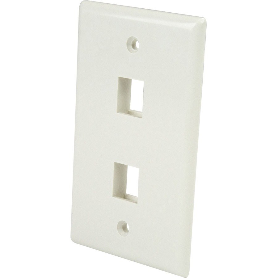 StarTech.com Dual Outlet RJ45 Universal Wall Plate White