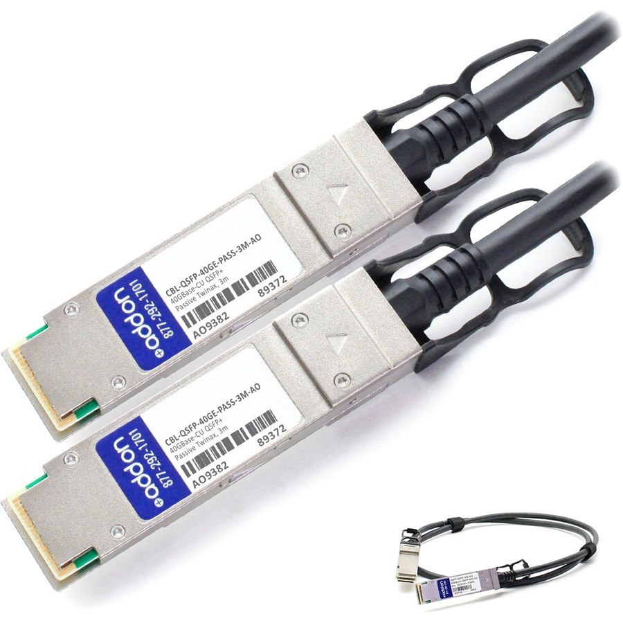 Axiom 40GBASE-CR4 QSFP+ Passive DAC Cable Force 10 Compatible 3m