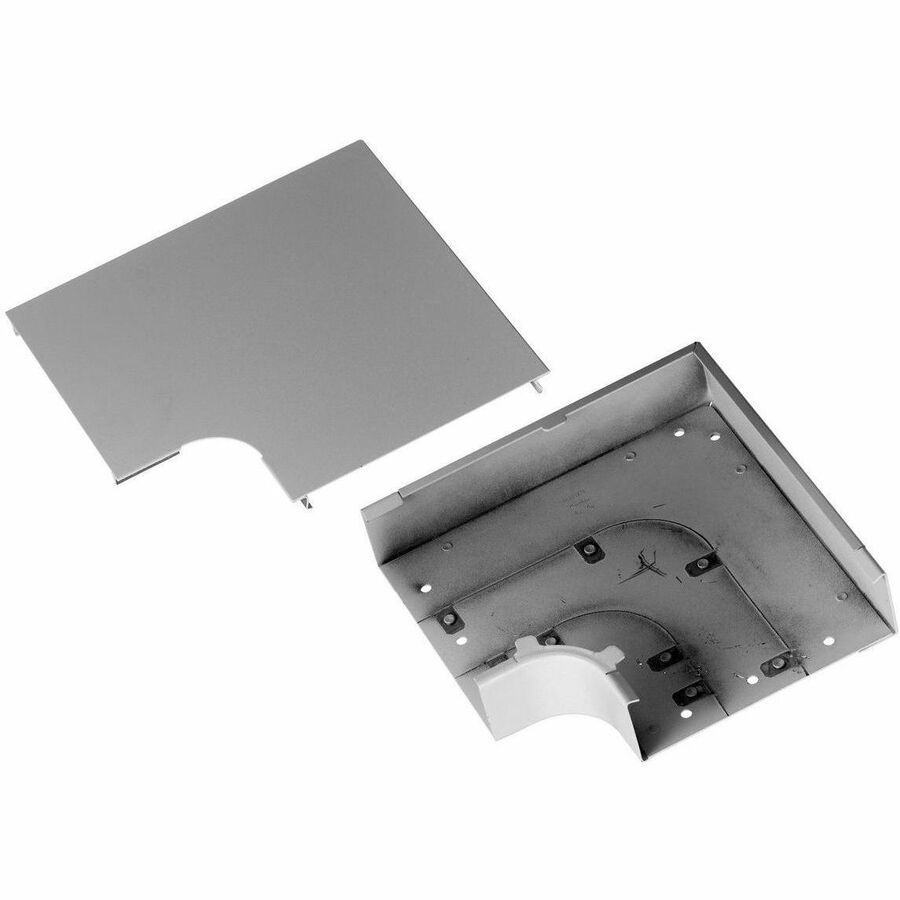 Hubbell Premise Wiring Metal Raceway, HBL6750 Series, Left/Right Flat Elbow, Gray