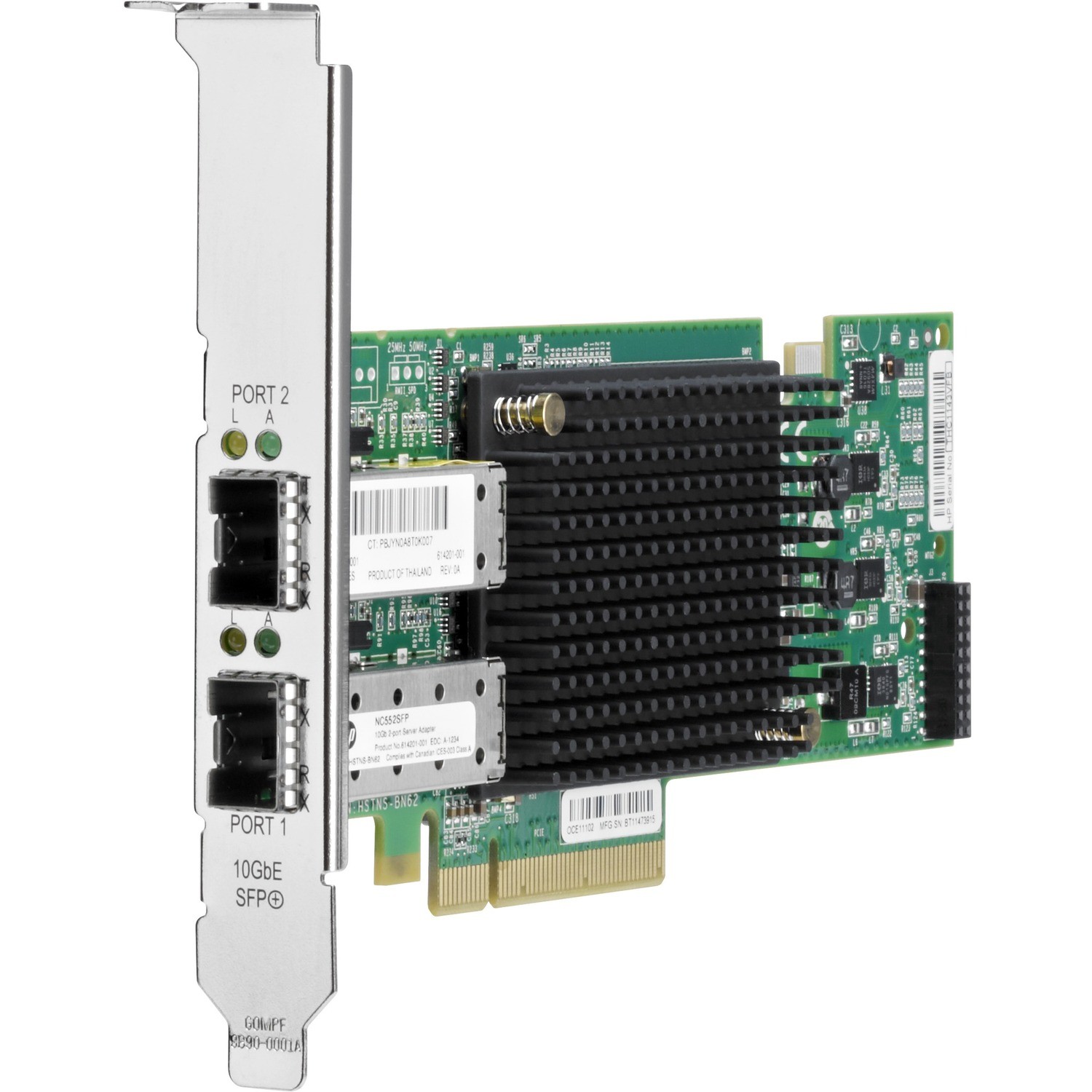 HPE NC552SFP 10 Gigabit ethernetkaart voor PC - 10GBase-X - SFP+ - Plug-in kaart