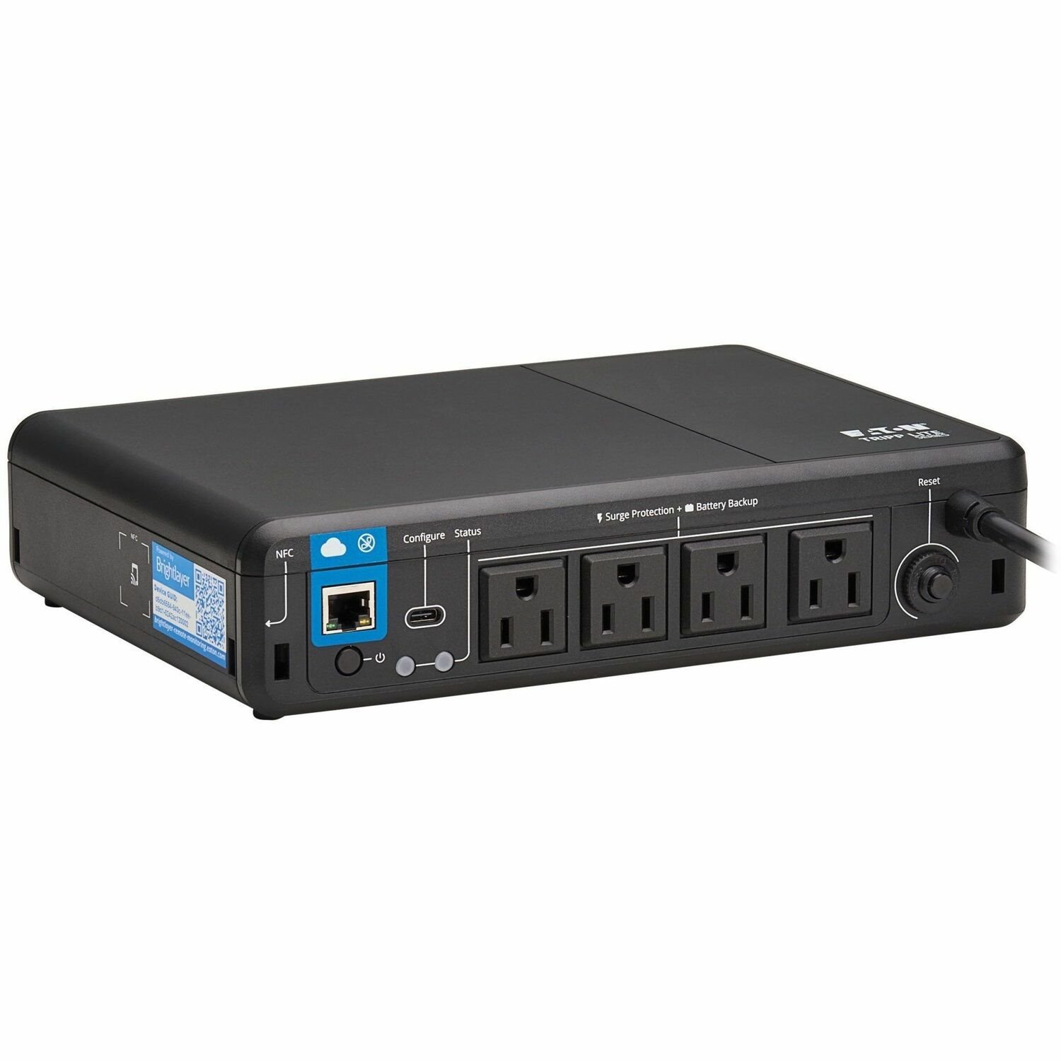 Eaton Tripp Lite Series 600VA 300W 120V Standby Cloud-Connected UPS with Remote Monitoring - 4 NEMA 5-15R Outlets (Surge + Battery Backup), 5-15P Plug, Desktop