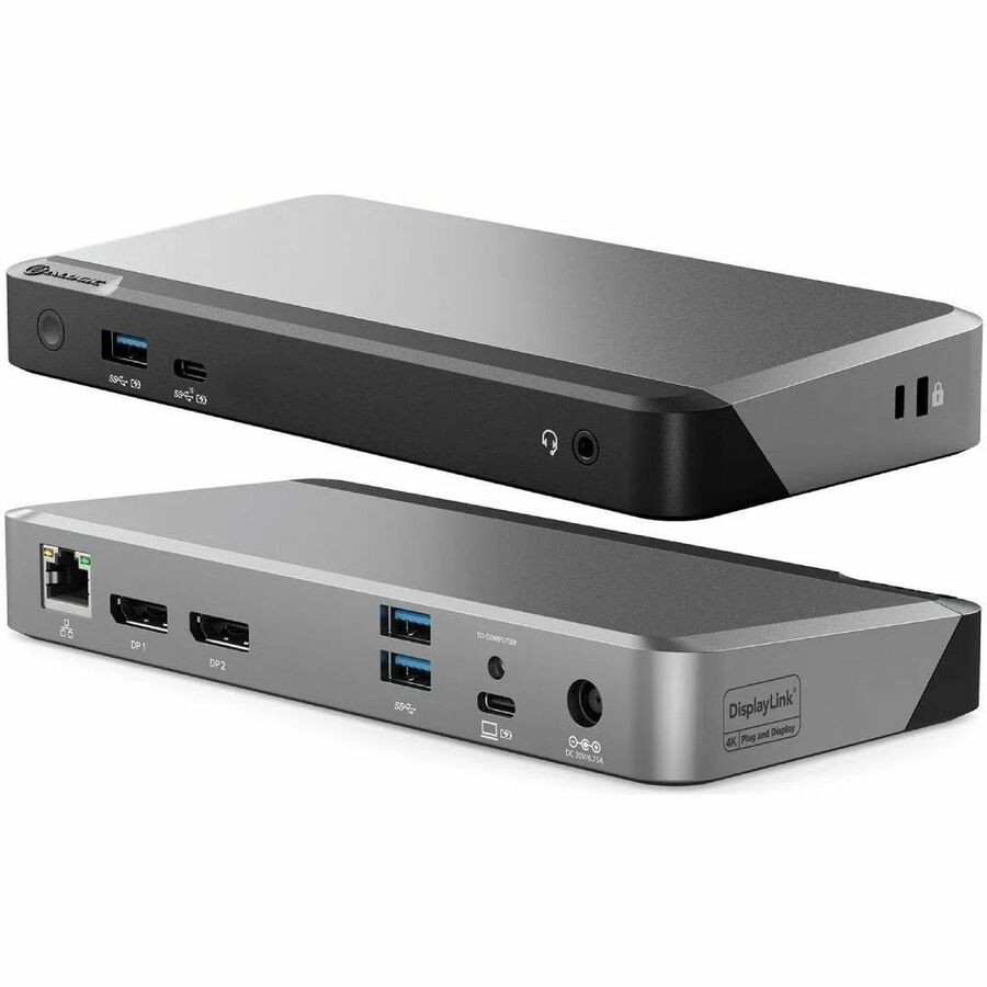 Alogic USB Type A, USB Type C Docking Station for Notebook - 100 W - Space Gray - Desktop - TAA Compliant