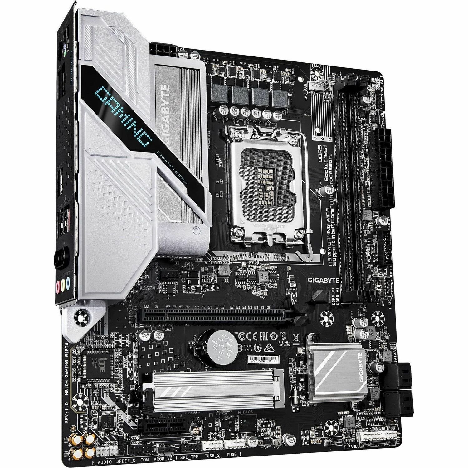 GIGABYTE Ultra Durable H810M GAMING WIFI6 Gaming Desktop Motherboard - Intel H810 Chipset - Socket LGA-1851 - Micro ATX