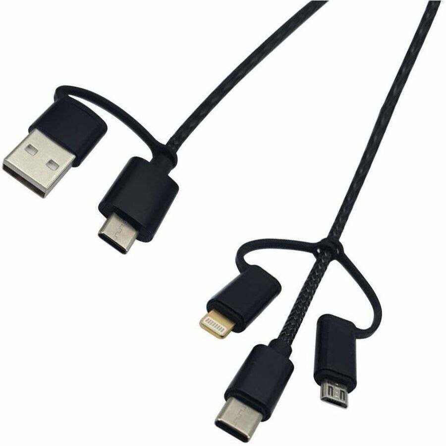 ConnektGear 1 m Lightning/USB/USB-C/USB Micro-B Data Transfer Cable - 1 / Pack