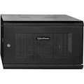 CyberPower CR6U61002 6U Wall Mountable Rack Cabinet for Server, LAN Switch, Patch Panel - 482.60 mm Rack Width x 411.48 mm Rack Depth - Black