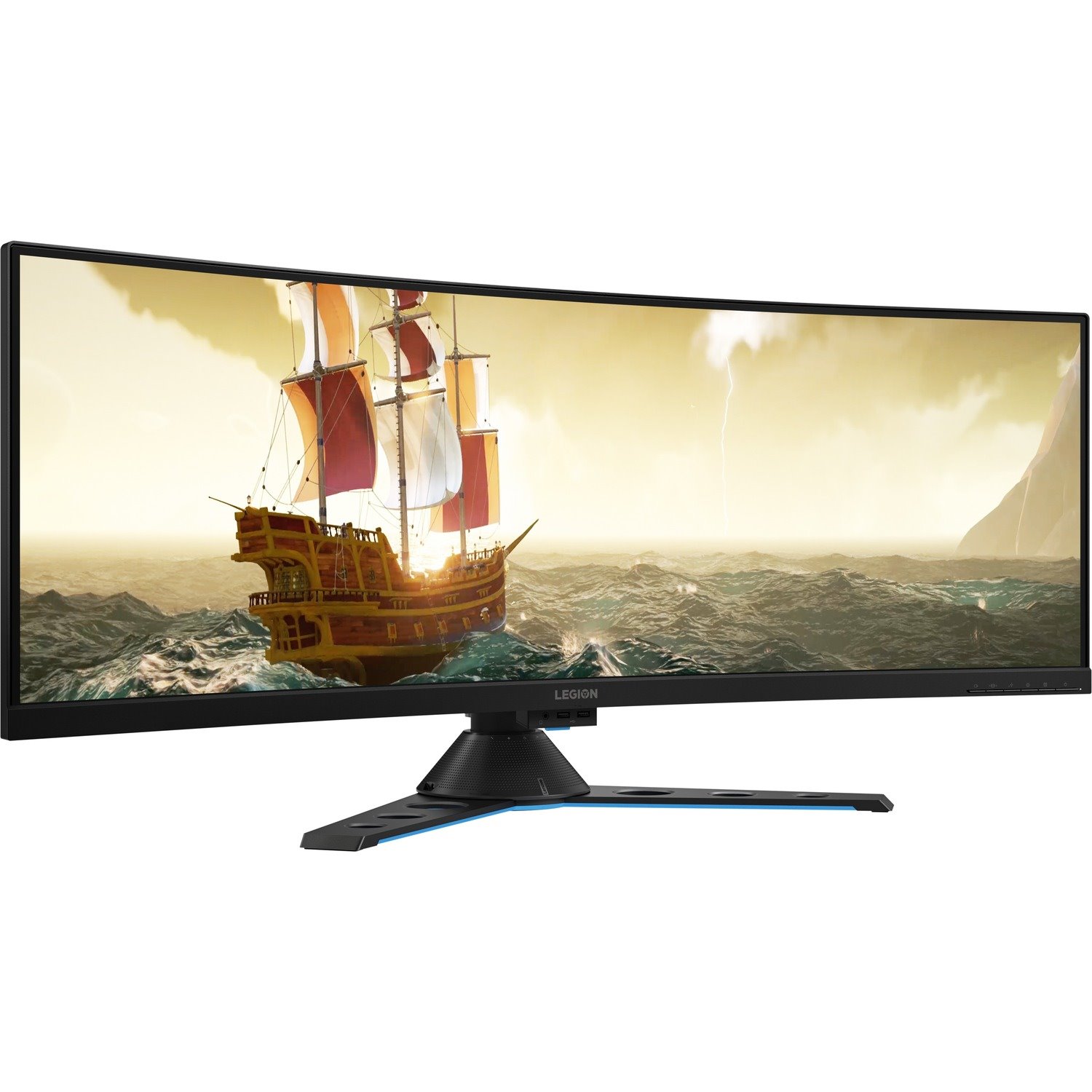 Lenovo Legion Y44w-10 43" Class DWUXGA Curved Screen Gaming LCD Monitor - 32:10 - Raven, Black