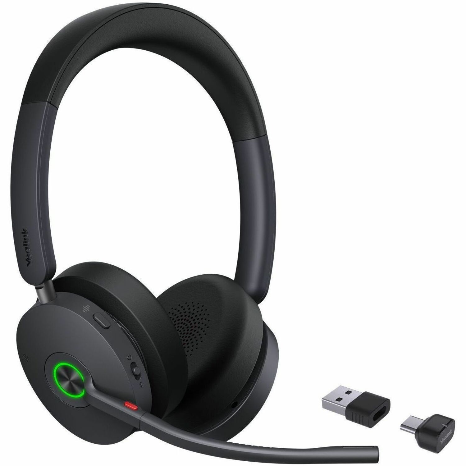 YEALINK (BH74) WIRELESS UC STEREO BT ANC HEADSET, CHARGESTAND, BT51, BLACK, C TO A ADAPTER