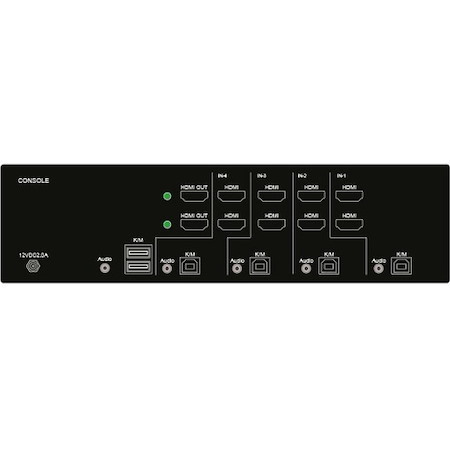 Black Box NIAP 3.0 Secure 4-Port Dual-Head HDMI KVM Switch