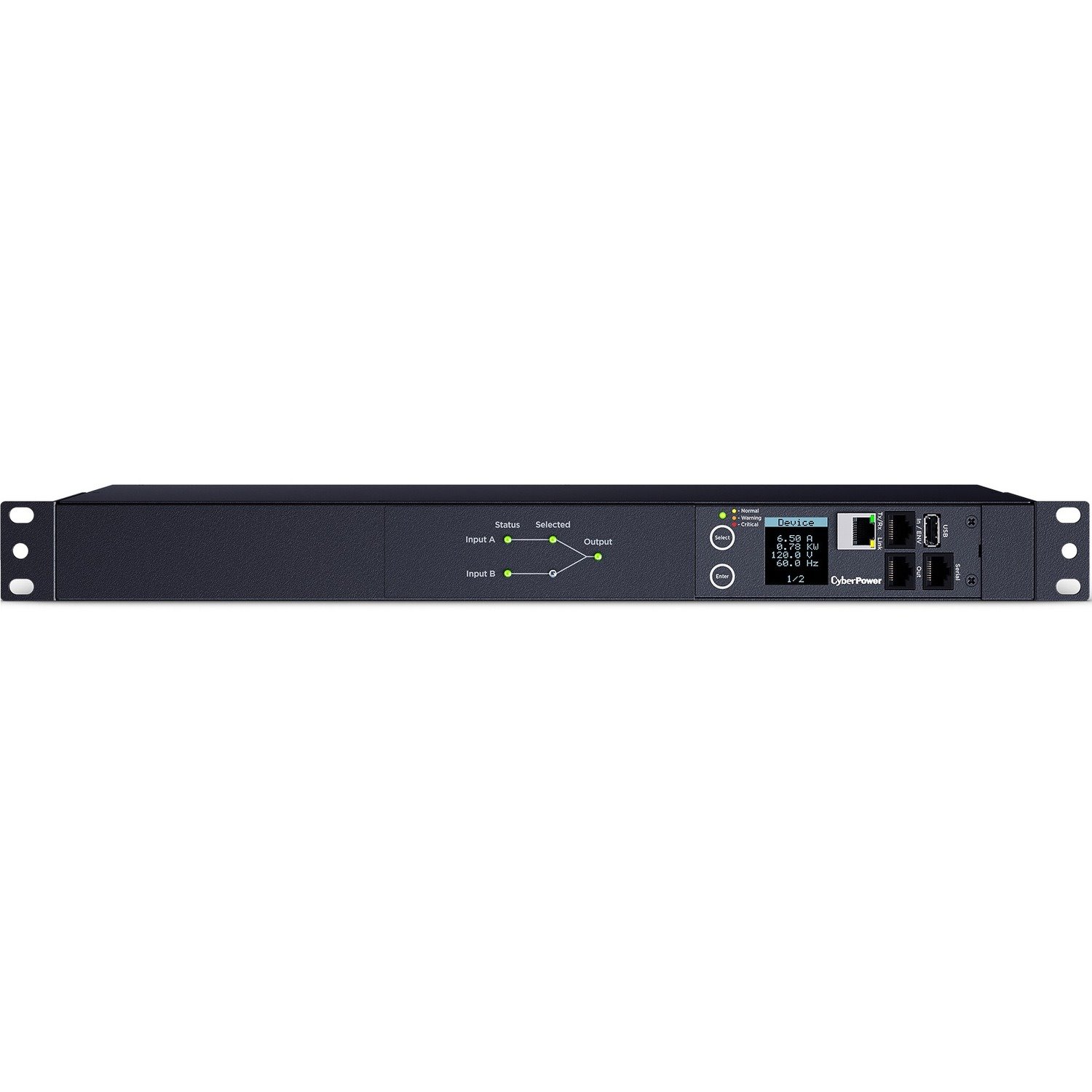 CyberPower PDU44002 Single Phase 100 - 120 VAC 20A Switched ATS PDU