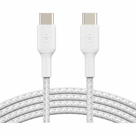 Belkin Braided USB-C to USB-C Cable (1m / 3.3ft, White)