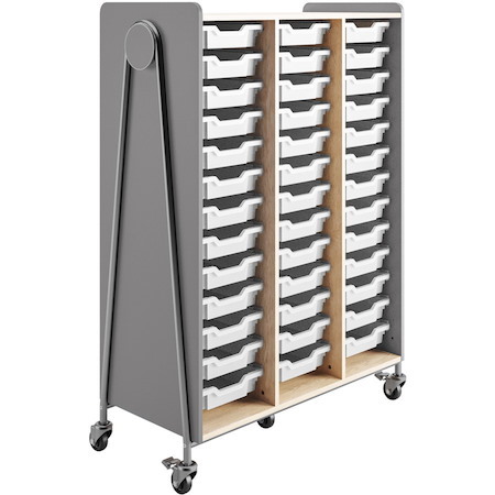 Safco Whiffle Typical Triple Rolling Storage Cart