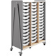 Safco Whiffle Typical Triple Rolling Storage Cart