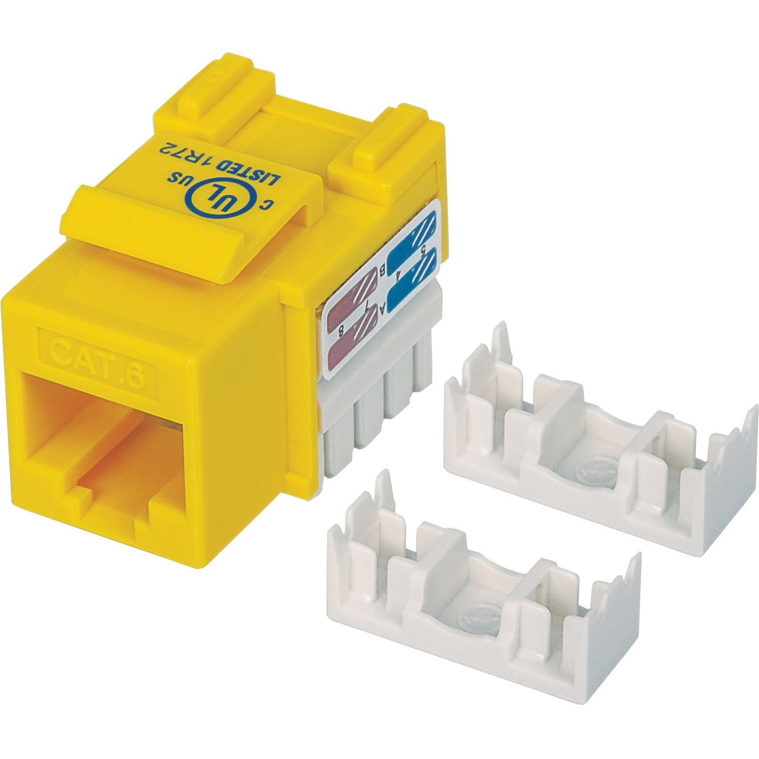 Intellinet Network Solutions Cat6 Keystone Jack, UTP, Punch-Down, Yellow