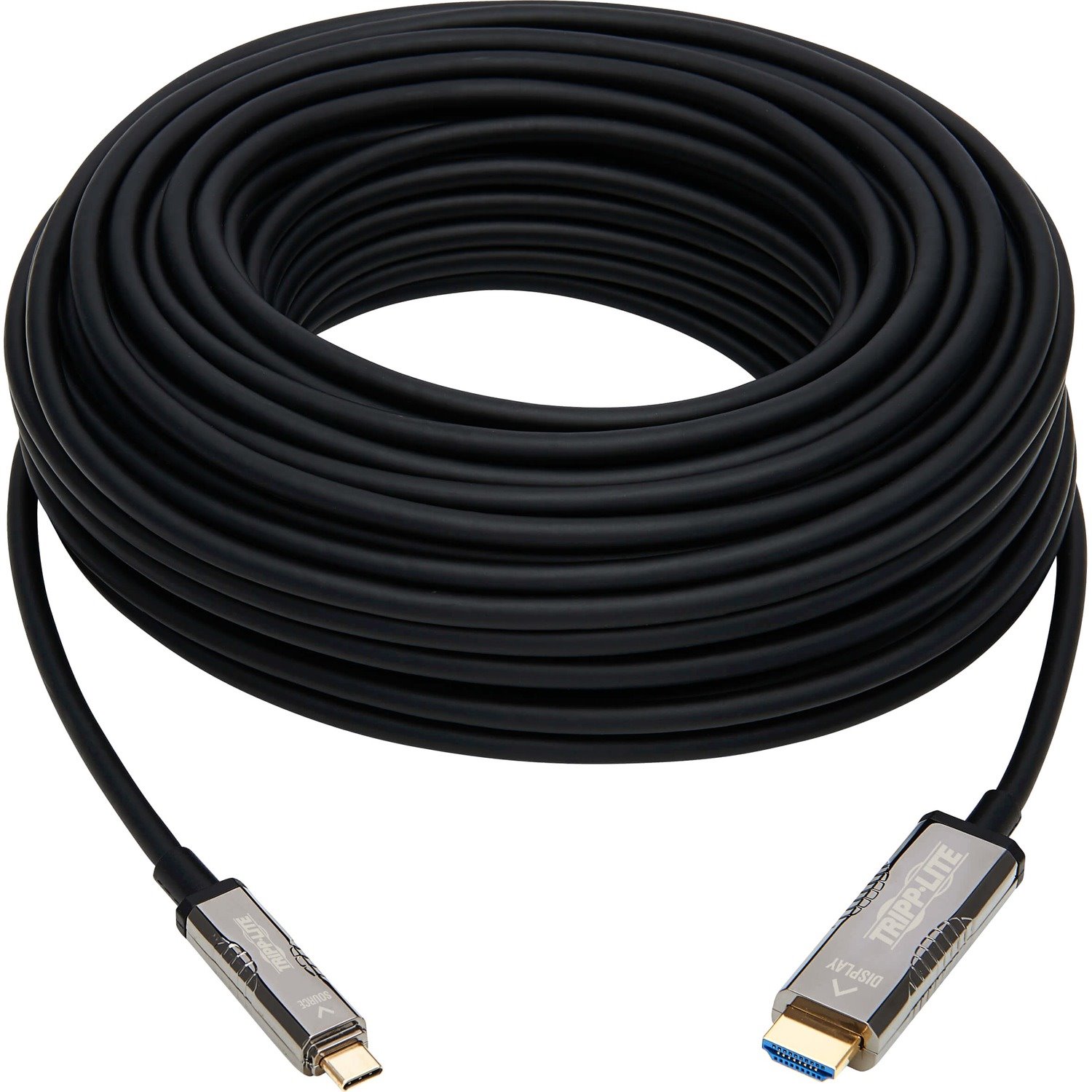 Eaton Tripp Lite Series High-Speed USB-C to HDMI Active Optical Cable (AOC) - UHD 4K 60 Hz, HDR, CL3 Rated, Black, 30 m (98 ft.)