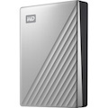 WD My Passport Ultra WDBPMV0040BSL 4 TB Portable Hard Drive - External - Silver