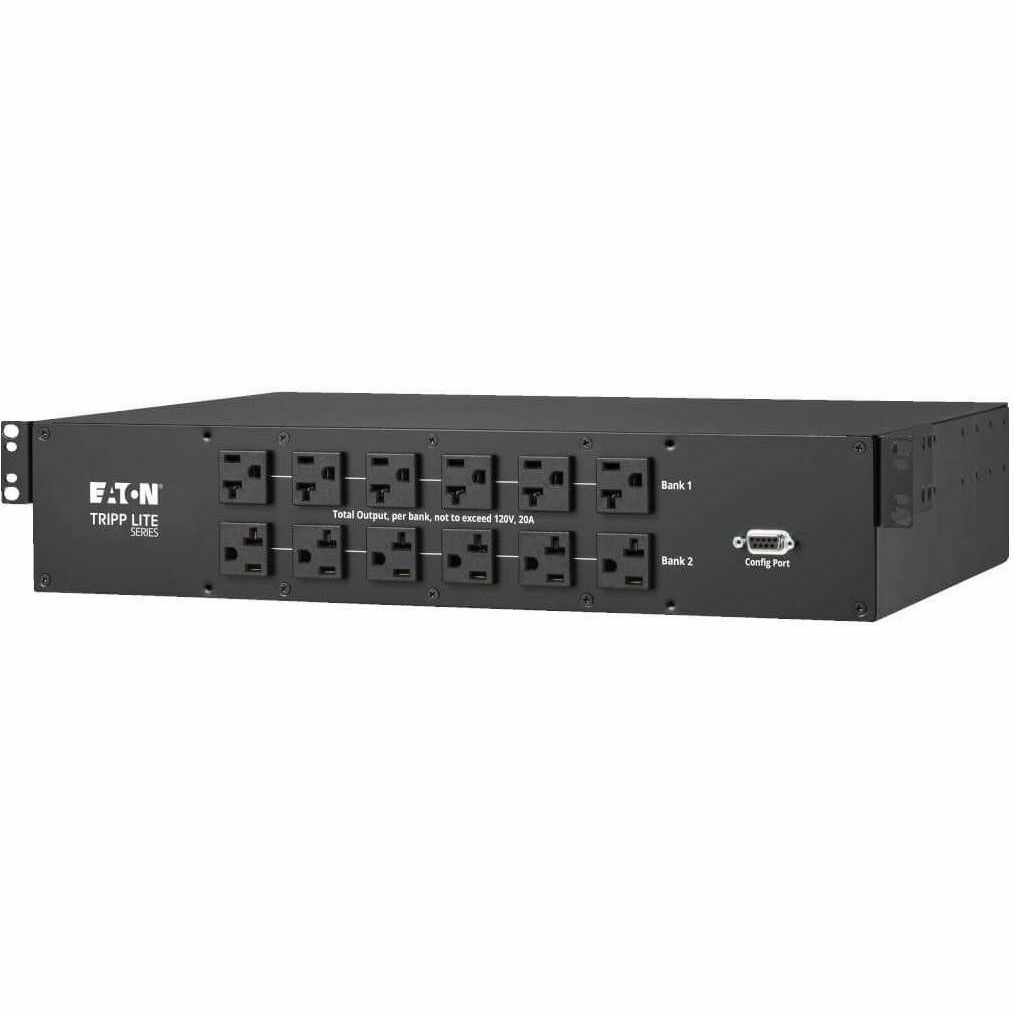 Eaton Tripp Lite Series 2.9kW 120V Single-Phase ATS/Monitored PDU - 24 5-15/20R & 1 L5-30R Outlets, Dual L5-30P Inputs, 10 ft. Cords, 2U, TAA