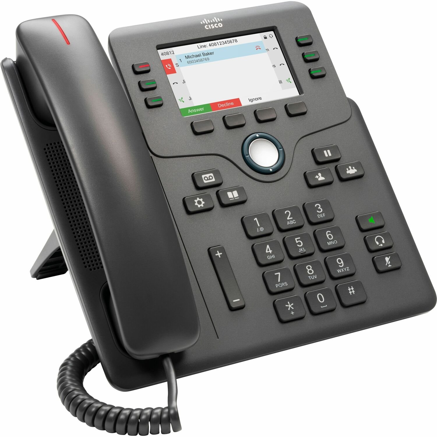 Cisco 6871 IP Phone - Corded - Corded - Wall Mountable