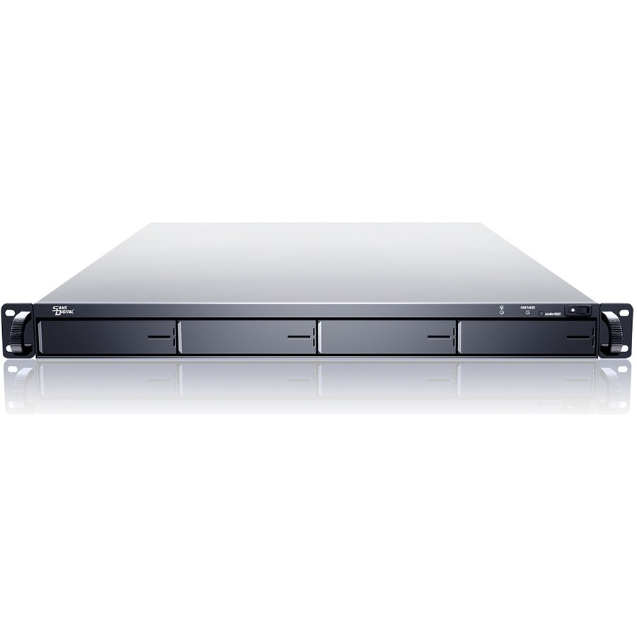 Sans Digital EliteRAID ER104UT+B - 1U 4 Bay USB 3.0 / eSATA Hardware RAID 5 Rackmount (Black)