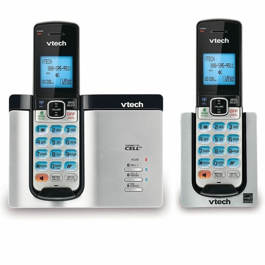 VTech Bluetooth/DECT 6.0 Cordless Phone - Wall Mountable - Silver, Black