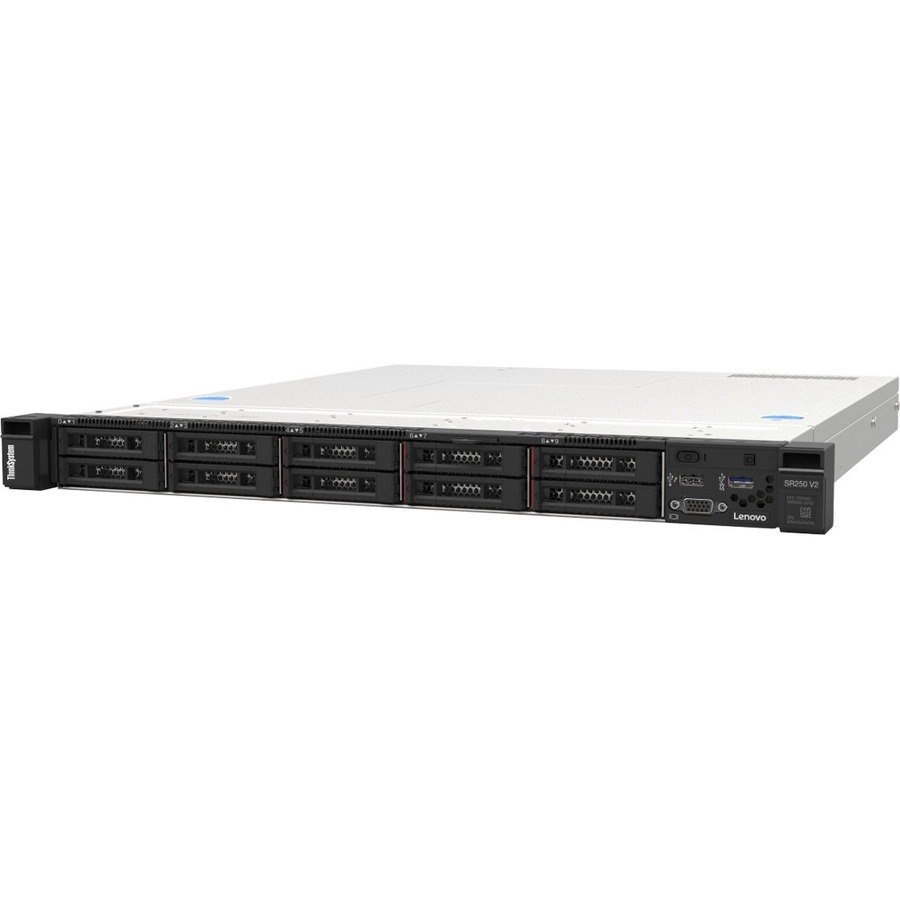 Lenovo ThinkSystem SR250 V2 7D7QA01GAU 1U Rack Server - 1 x Intel Xeon E-2356G 3.20 GHz - 16 GB RAM - Serial ATA Controller