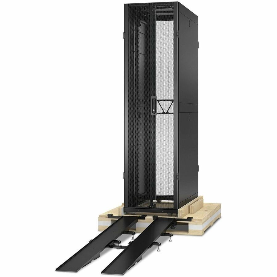 Schneider Electric NetShelter SX 48U Enclosed Cabinet Rack Mount Enclosure for Server, Rack, PDU, UPS, Transformer, Rack Shelf, Airflow System - 482.60 mm Rack Width - Black
