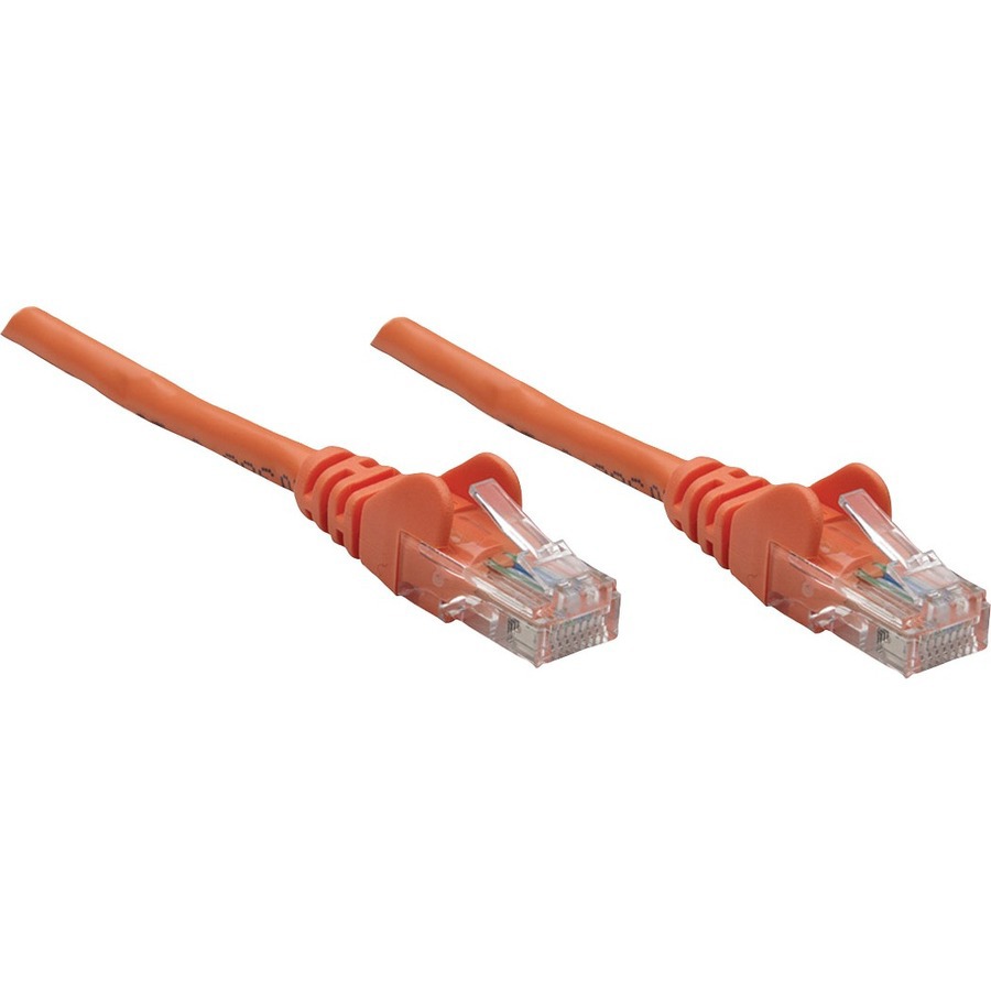 Intellinet Network Solutions Cat5e UTP Network Patch Cable, 14 ft (5.0 m), Orange