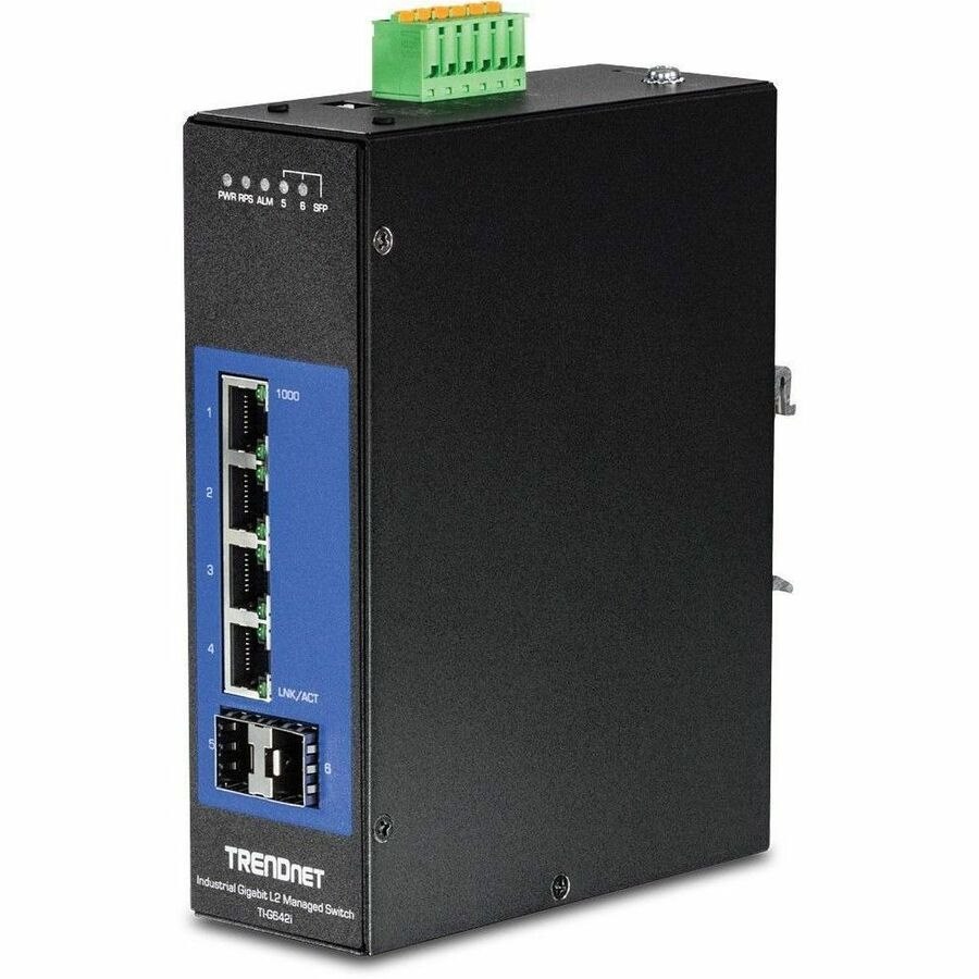 TRENDnet TI-G642i 6 Ports Manageable Ethernet Switch - Gigabit Ethernet - 1000Base-T, 100/1000Base-FX - New - TAA Compliant