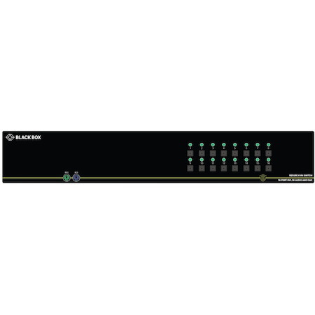 Black Box Secure NIAP 3.0 KVM Switch - Single-Head, DVI-I, PS/2, CAC, 16-Port