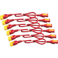 Power Cord Kit (6 ea), Locking, C13 to C14, 0.6m, North America, Red
