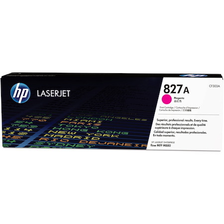 HP 827A (CF303A) Original Standard Yield Laser Toner Cartridge - Single Pack - Magenta - 1 Each