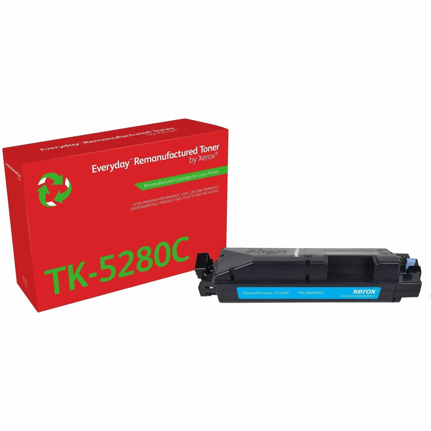 Xerox Everyday Remanufactured Standard Yield Laser Toner Cartridge TK-5280C - Cyan - 1 / Pack