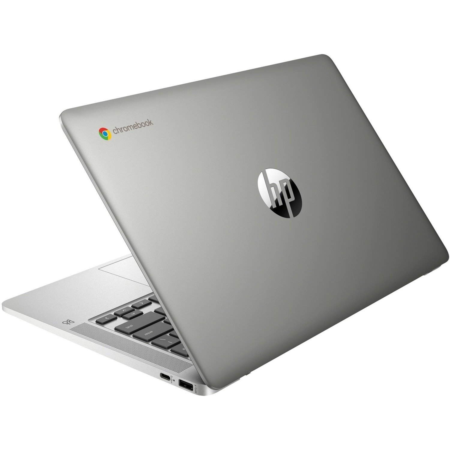 HP Chromebook 14a-na0000 14a-na0200nr 14" Chromebook - HD - Intel Celeron N4120 - 4 GB - 64 GB Flash Memory - Mineral Silver, Natural Silver