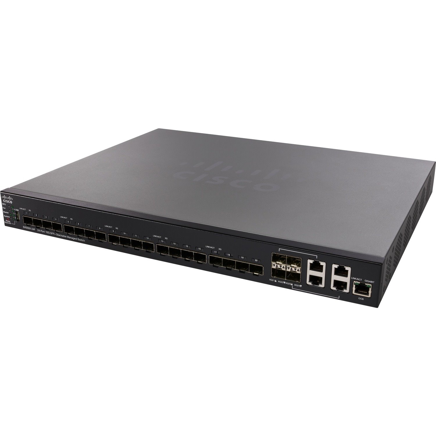 Cisco SX550X-24F 24-Port 10G SFP+ Stackable Managed Switch