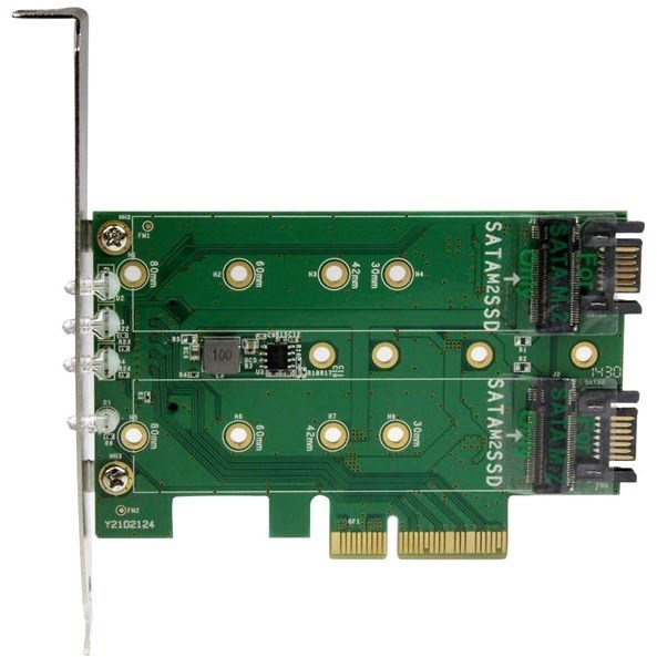 StarTech.com M.2 Adapter &acirc;&euro;" 3 Port &acirc;&euro;" 1 x PCIe (NVMe) M.2 &acirc;&euro;" 2 x SATA III M.2 &acirc;&euro;" SSD PCIE M.2 Adapter &acirc;&euro;" M2 SSD &acirc;&euro;" PCI Express SSD