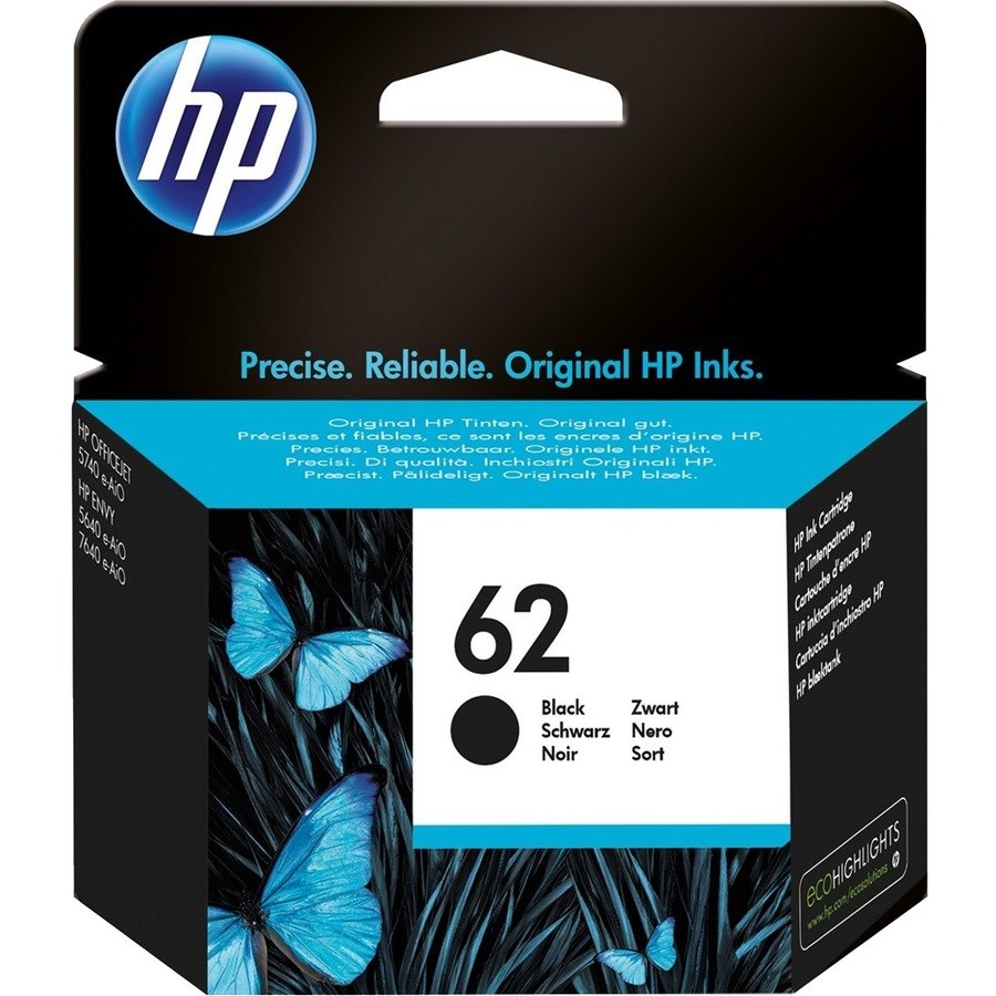 HP 62 Original Inkjet Ink Cartridge - Black - 1 Pack