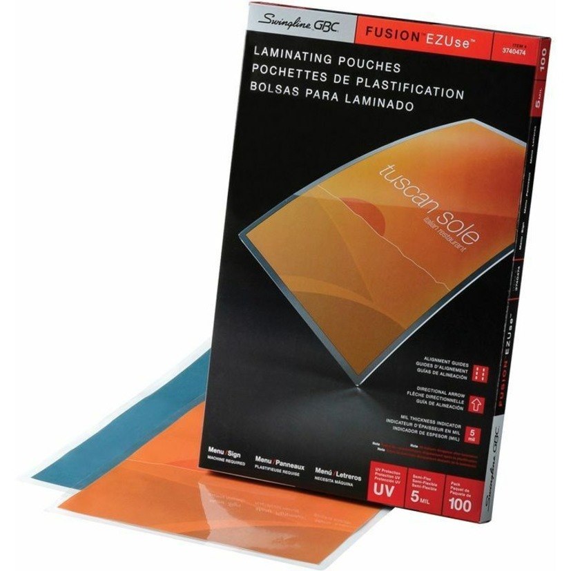 GBC EZUse Thermal Laminating Pouches 5Mil Menu Size 11.5" x 17.5" - 100 Pack