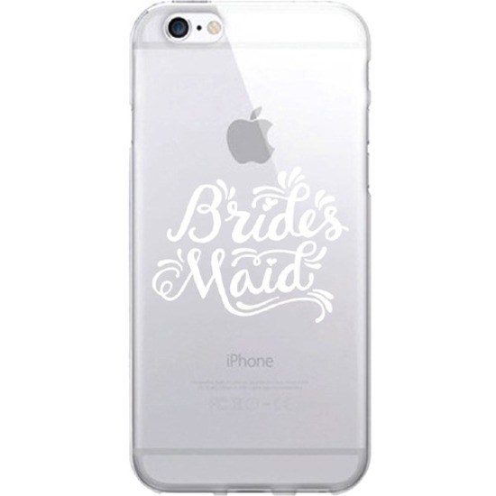 OTM Prints Clear Phone Case, Brides Maid White - iPhone 7/7S