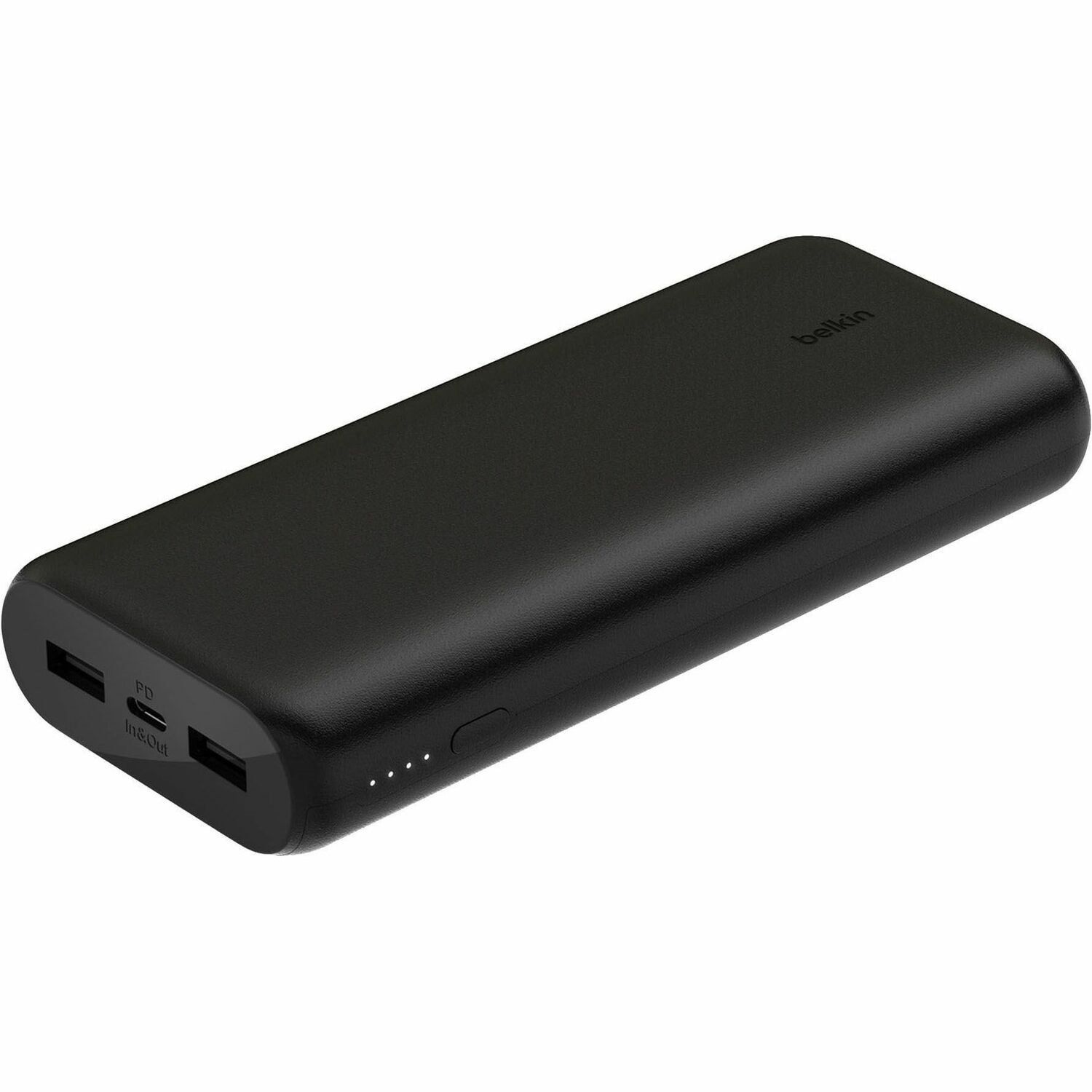 Belkin 20W 3-port USB Power Bank - 20K mAh - 2xUSB-A (12W), 1xUSB-C (15W) - Portable Charger - w/ USB-C to USB-C Cable - Black