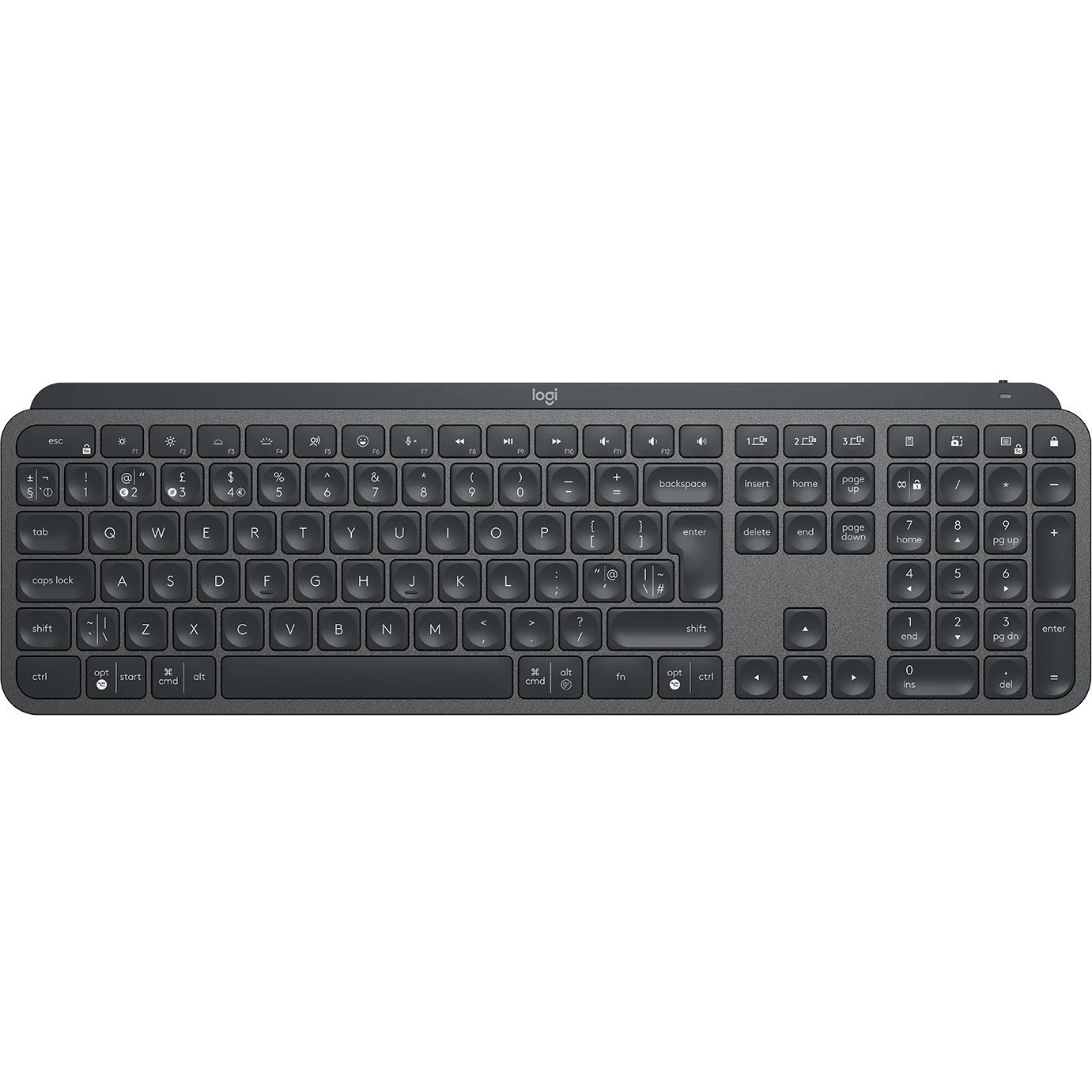 Logitech MX Keys for Business Keyboard - Wireless Connectivity - USB Type A Interface - French - AZERTY Layout - Graphite