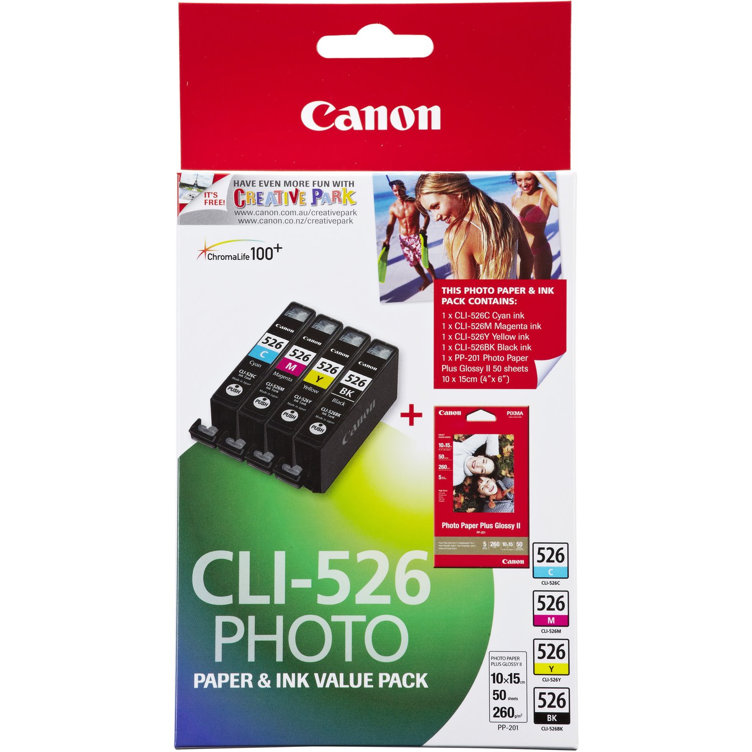 Canon CLI526VP Original Inkjet Ink Cartridge - Cyan, Magenta, Yellow Pack