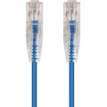 Monoprice SlimRun Cat6 28AWG UTP Ethernet Network Cable, 3ft Blue