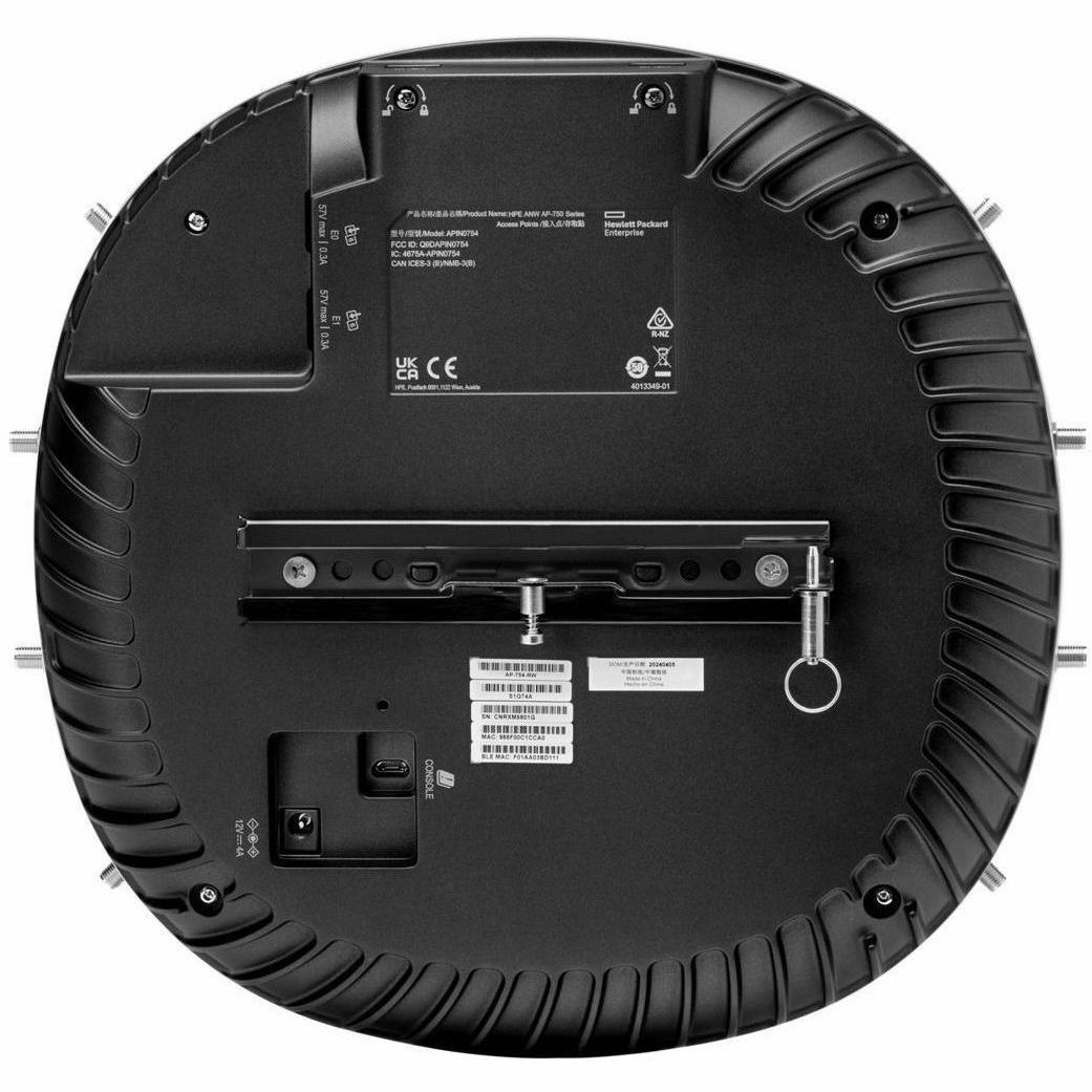 Aruba AP-754 Tri Band IEEE 802.11a/b/g/n/ac/ax/be/az/mc 28.80 Gbit/s Wireless Access Point - Indoor/Outdoor - TAA Compliant