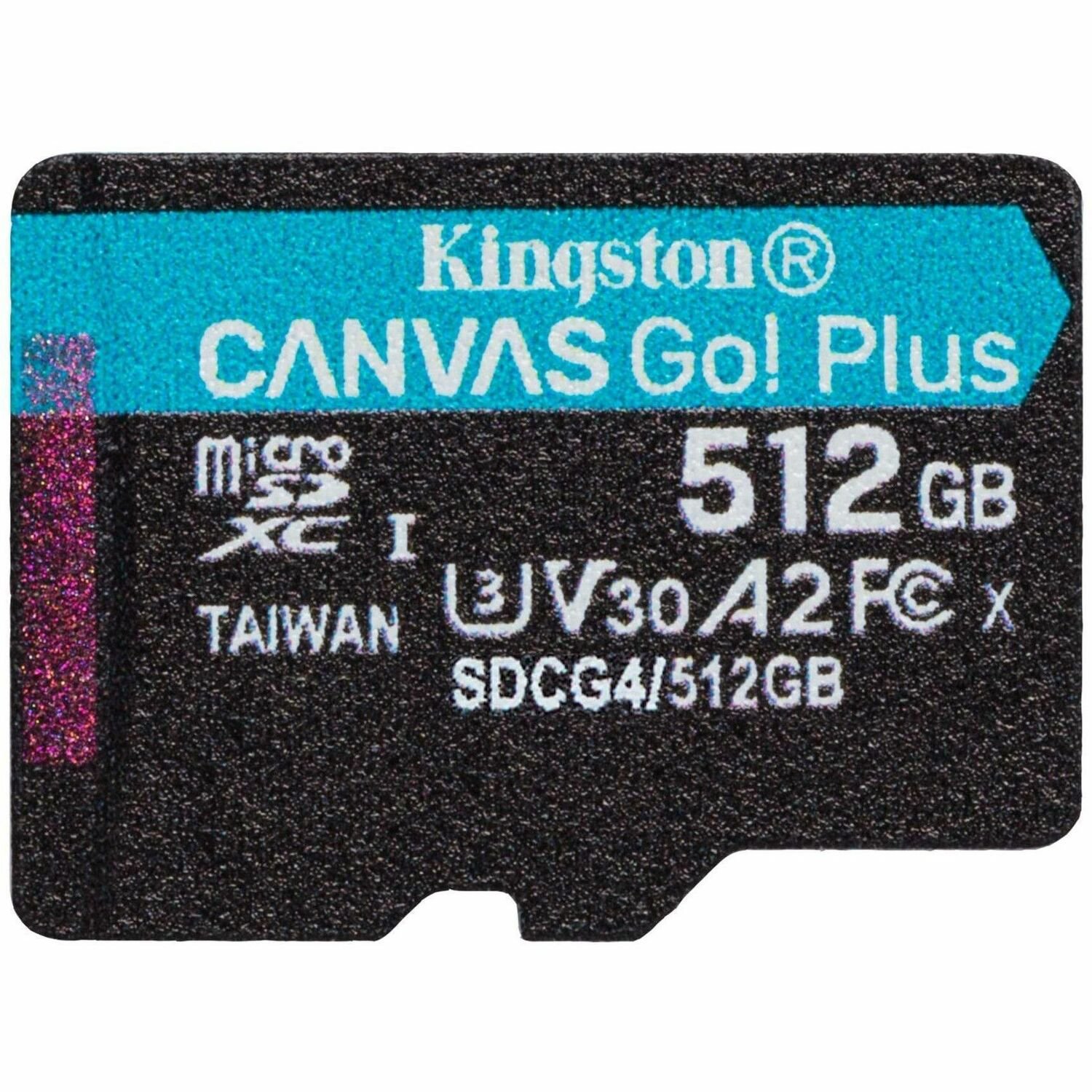 Kingston Canvas Go! Plus 512 GB Class 10/UHS-I (U3) V30 microSDXC - 1 Pack