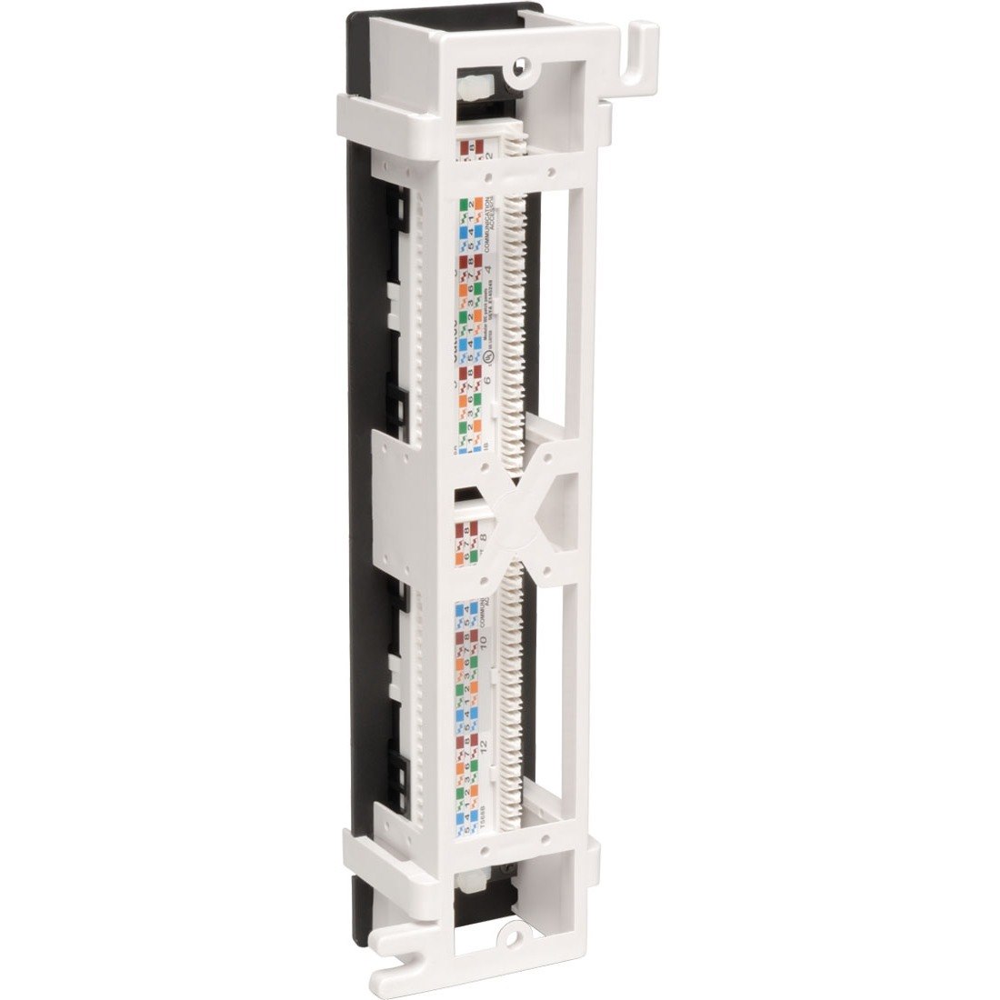 Eaton Tripp Lite Series 12-Port Cat6/Cat5 Wall-Mount Vertical 110 Patch Panel, TAA