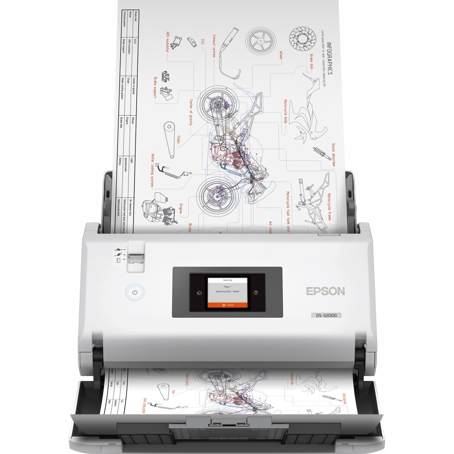 Epson WorkForce DS-32000 Large Format Sheetfed Scanner - 600 dpi Optical