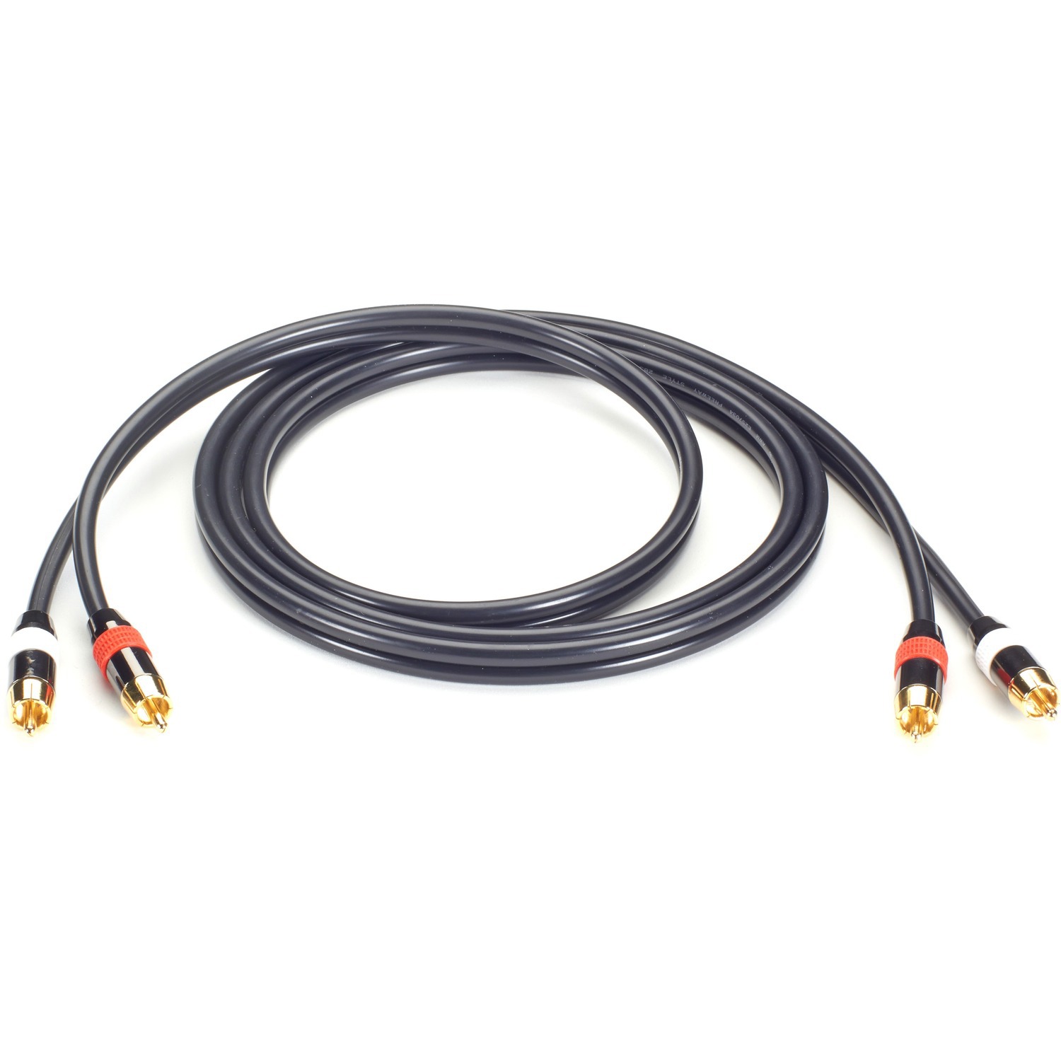 Black Box Stereo Audio Cable - (2) RCA Male on Each End, 6-ft. (1.8-m)