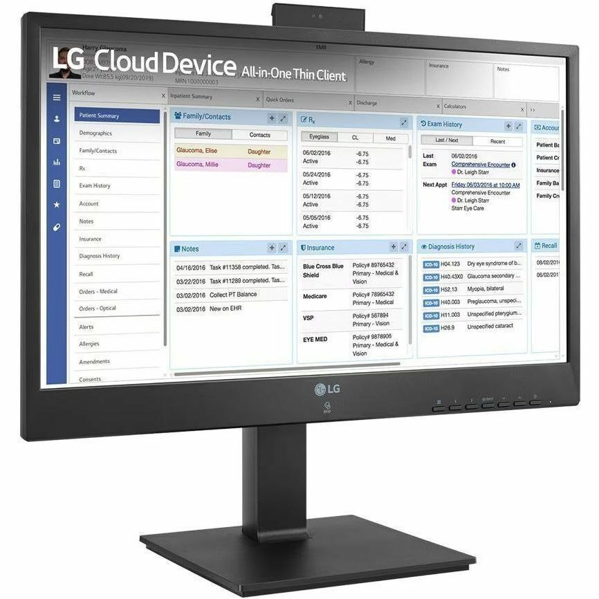 LG 24CR661W-BR All-in-One Thin Client - Intel Pentium N6005 Quad-core (4 Core) 2 GHz - Matte Black