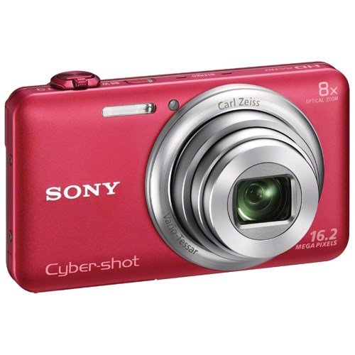 Sony Cyber-shot DSC-WX80 16.2 Megapixel Compact Camera - Red