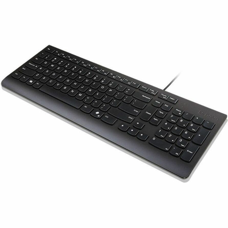 Lenovo Essential Keyboard - Cable Connectivity - USB Type A Interface - Arabic, French - Black